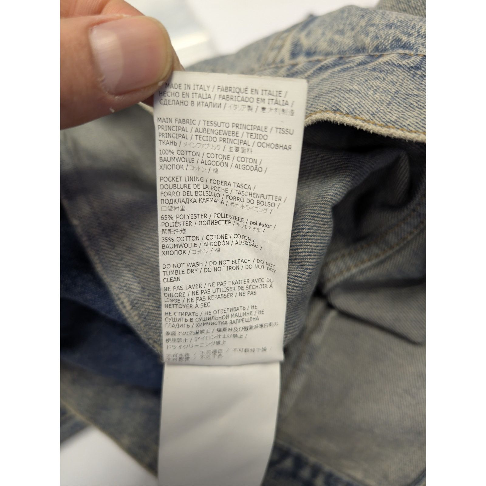 Maison Margiela o1rshd1 Contrast-front Denim Jacket in Blue Size US M / EU 48-50 / 2 - 19 Thumbnail