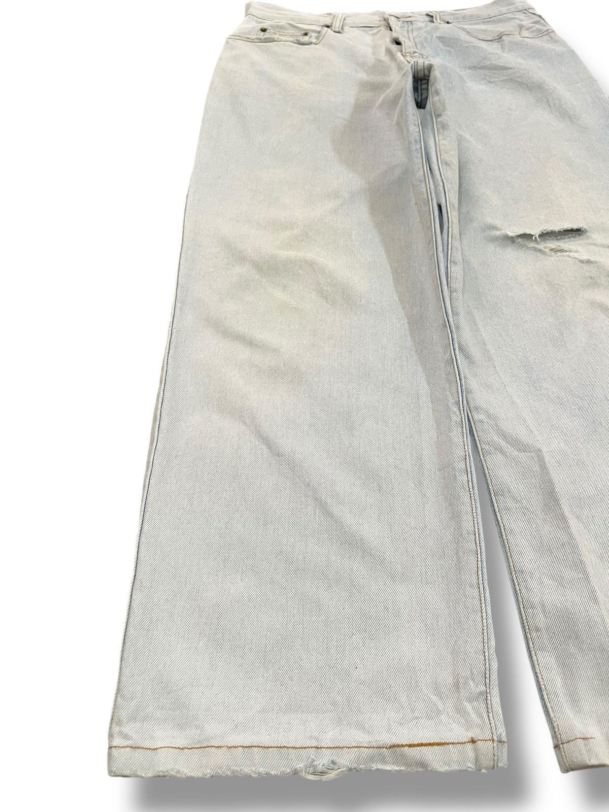 JNCO × Yasuyuki Ishii Vintage Stool Life Baggy Faded Distressed Denim Size US 33 - 2 Thumbnail