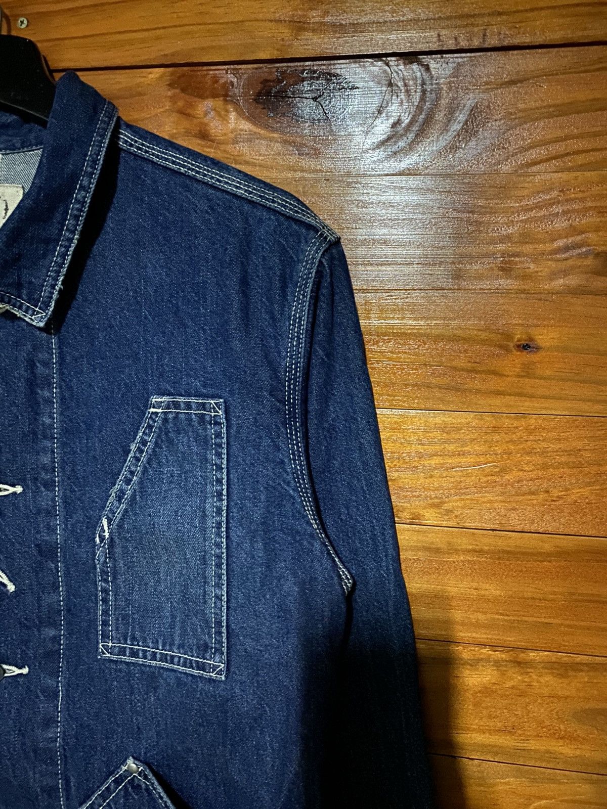 Japanese Brand Samansa Mos2 Jeans Indigo Denim Chore Jacket Workwear Style Size M / US 6-8 / IT 42-44 - 11 Thumbnail