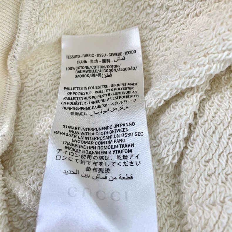Gucci Gucci Beige cat letter sequin cotton round-neck long-sleeve Size US S / EU 44-46 / 1 - 8 Thumbnail