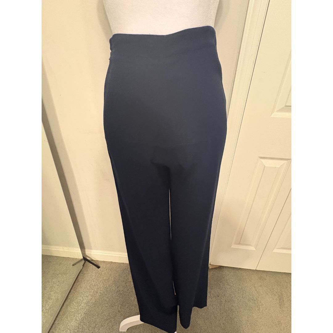 Roland Mouret Roland Mouret Blue Wide Leg High-Rise Pants – Size 2 Size 26" / US 2 / IT 38 - 4 Thumbnail