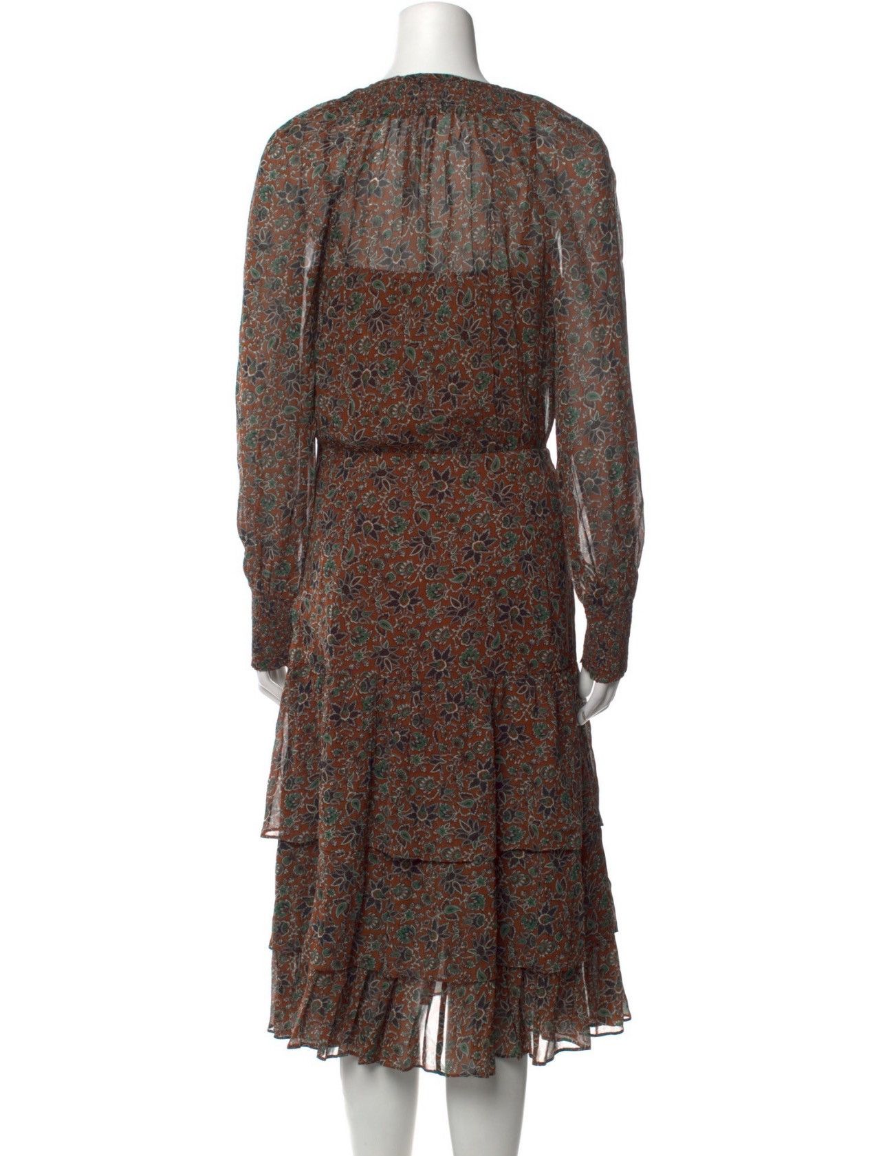 Veronica Beard VERONICA BEARD TUNIS FLORAL AND PAISLEY PRINT MIDI DRESS Size L / US 10 / IT 46 - 4 Thumbnail