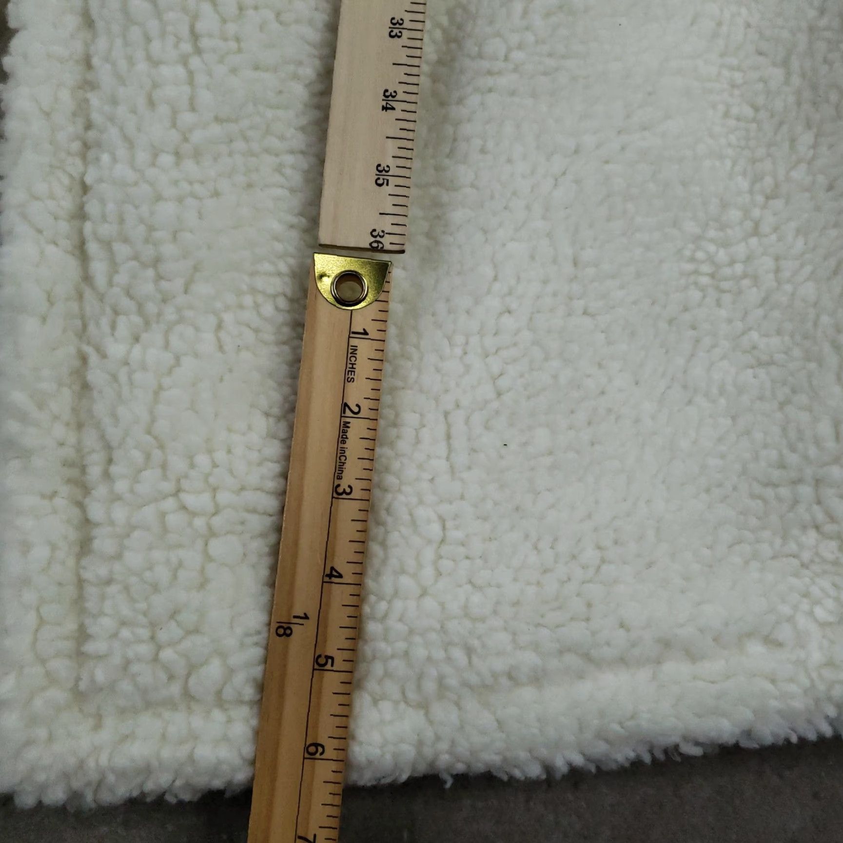 Fabletics Fabletics Coat Womens Large White Long Sherpa Teddy Fleece Lined Jacket Size L / US 10 / IT 46 - 5 Thumbnail