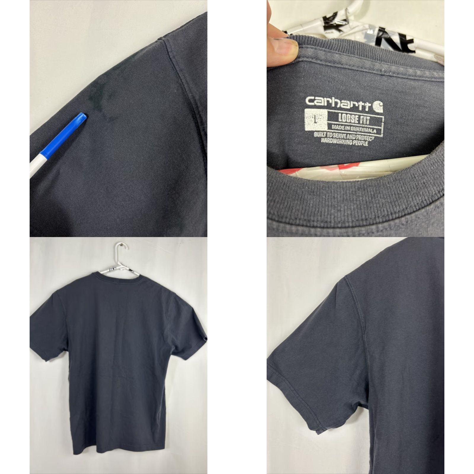Carhartt VINTAGE Carhartt T-Shirt (Men) Gray Pocket Tee Work Wear Loose Fit Large L Short Sleeve Mens Size US L / EU 52-54 / 3 - 8 Thumbnail