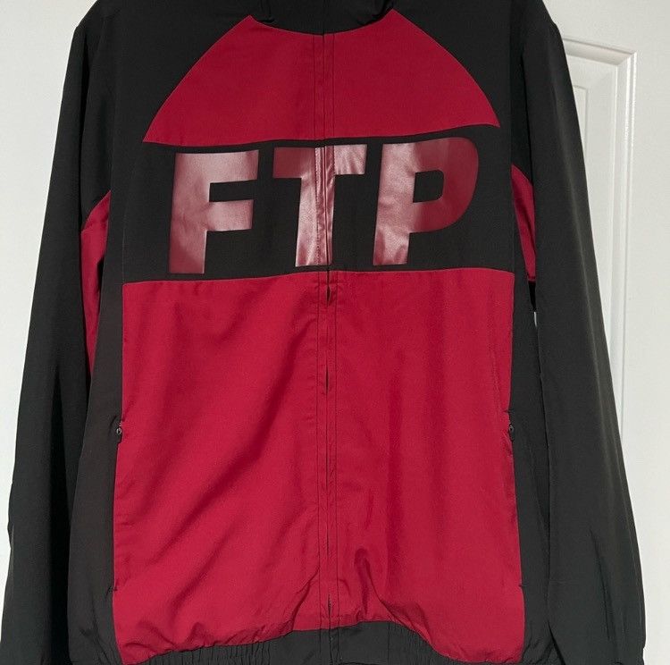 image of Fuck The Population Ftp Windbreaker in Red, Men's (Size Small)