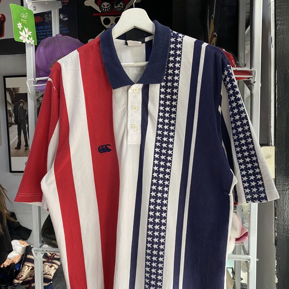 Canterbury of New Zealand × Vintage VERY RARE VINTAGE Canterbury USA Flag Rugby Polo Shirts Size US XXL / EU 58 / 5 - 3 Thumbnail