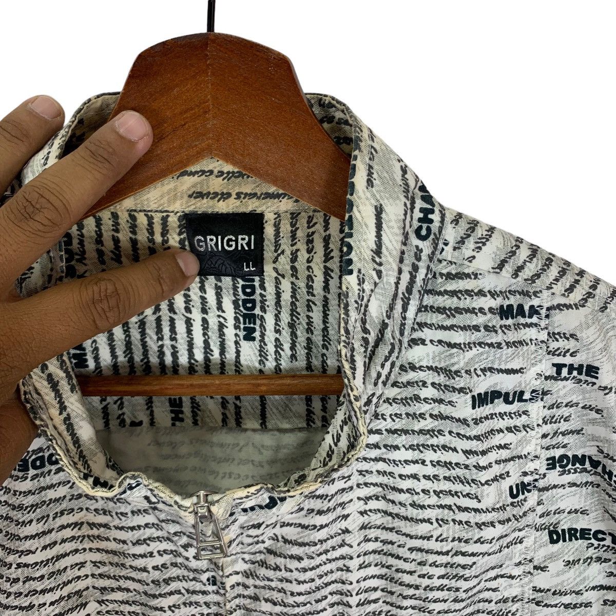 If Six Was Nine × Vintage VINTAGE GRIGRI PUNK FULL PRINT ZIPPER JACKET Size US L / EU 52-54 / 3 - 6 Thumbnail