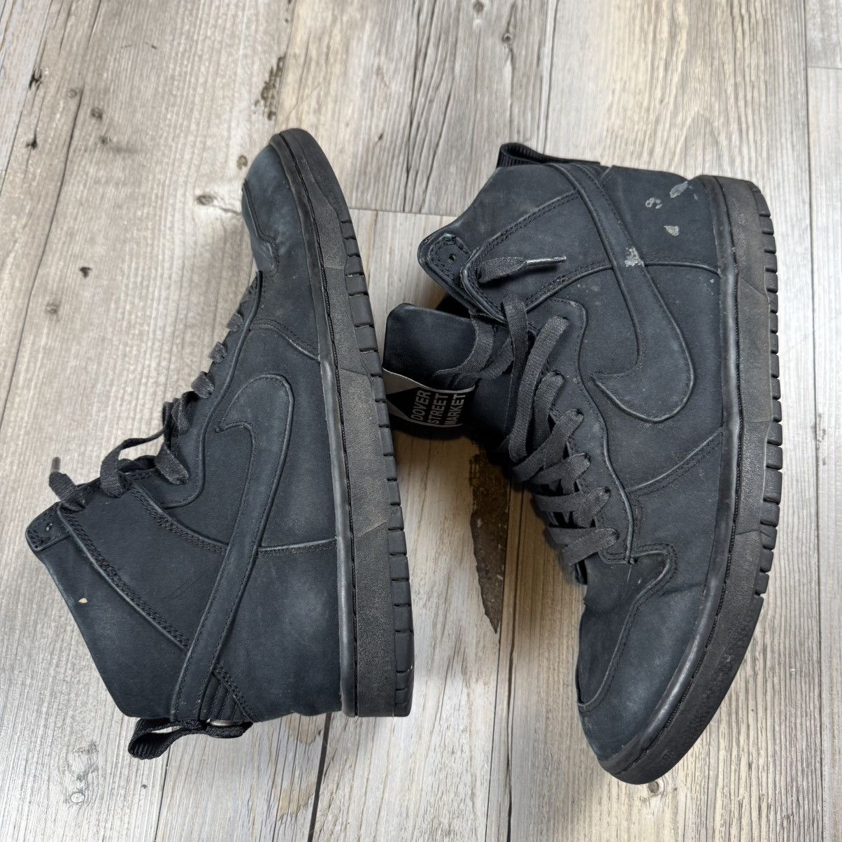 Dover Street Market × Nike Rare Nike x Dover Street Market Black Dunk Highs Size US 8.5 / EU 41-42 - 4 Thumbnail