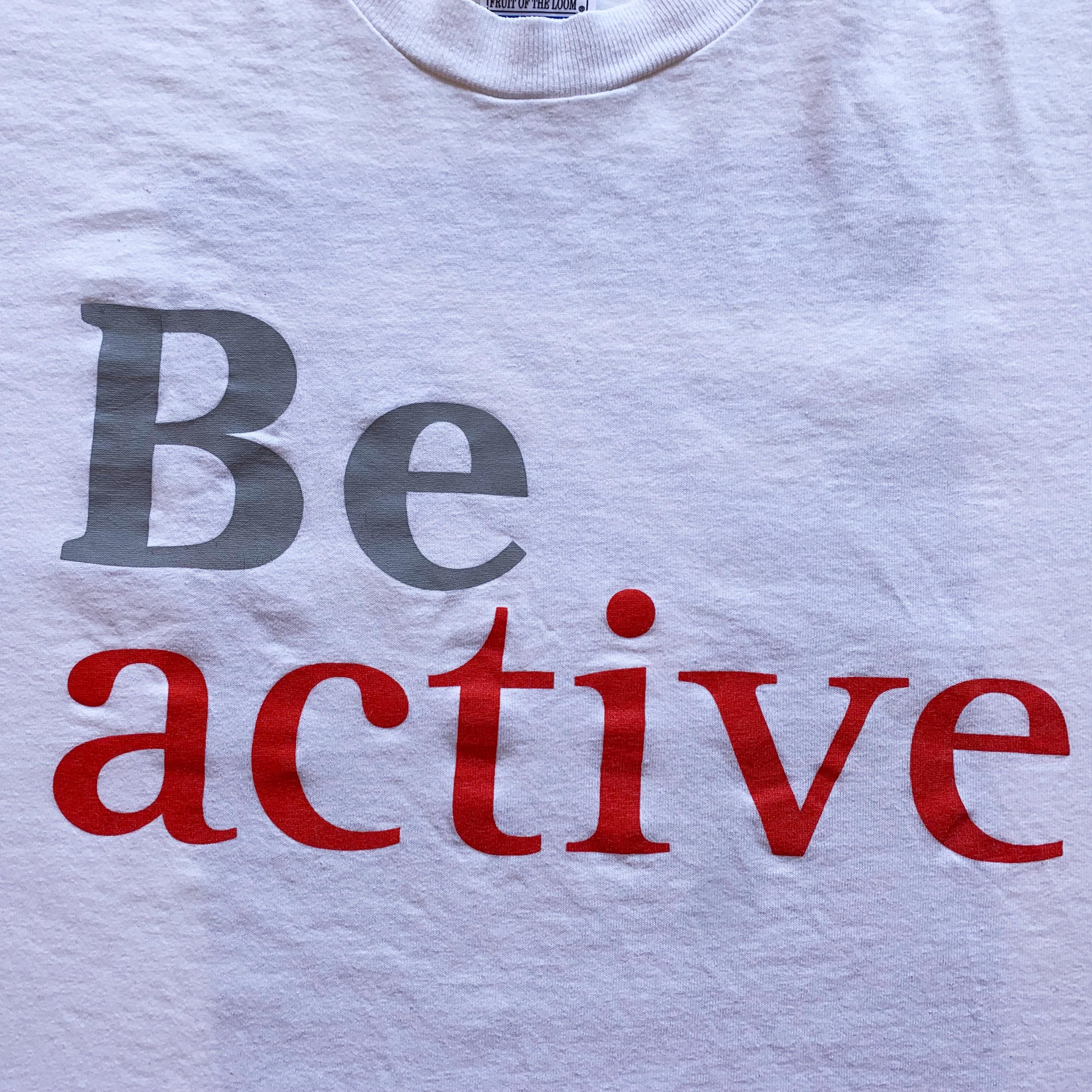 Fruit Of The Loom Vintage 90s BE ACTIVE t shirt Cardiac Single stitch Oversize Size US XL / EU 56 / 4 - 4 Thumbnail
