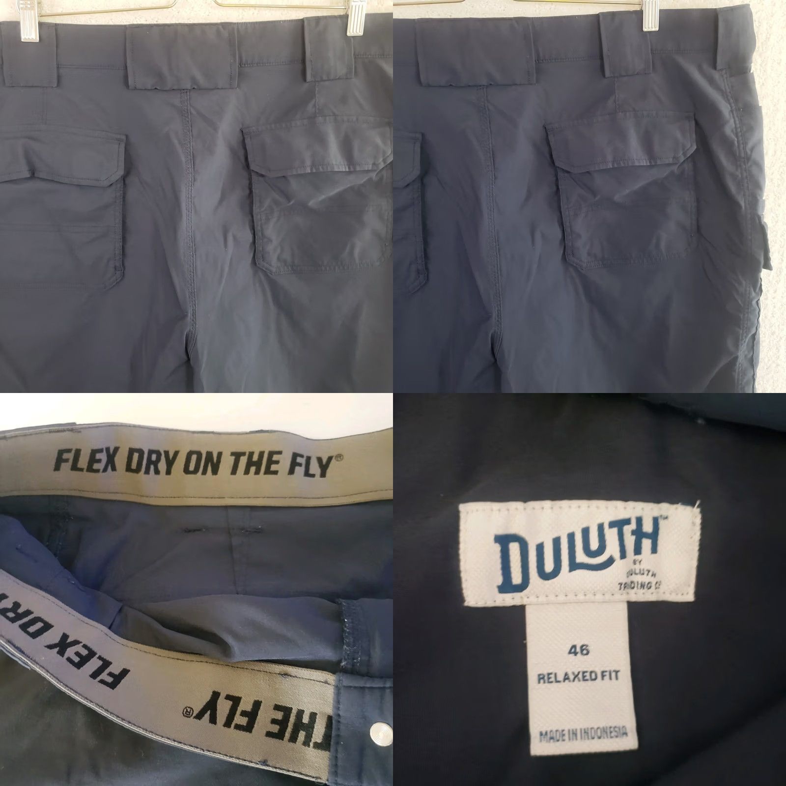 Duluth Trading Company Duluth Trading Co Flex Dry on the Fly Cargo Shorts Men's 46 Navy Nylon Stretch Size US 30 / EU 46 - 8 Thumbnail