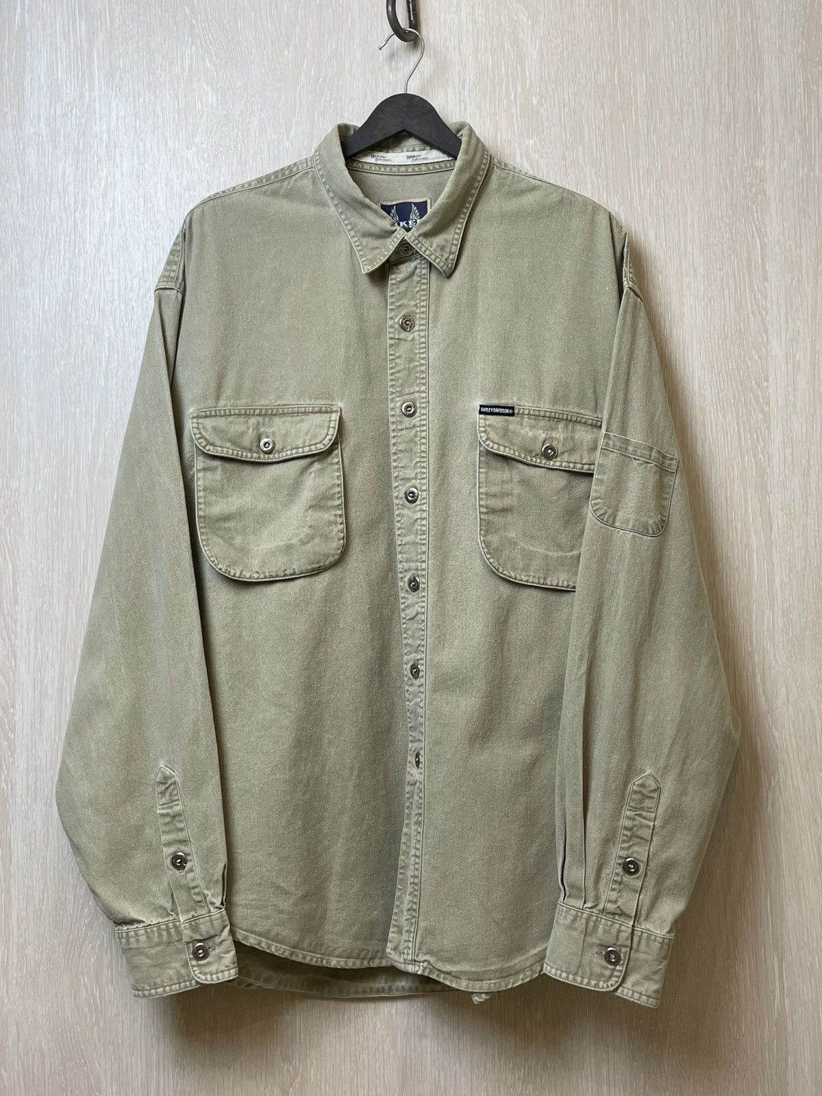 Band Tees × Harley Davidson × Vintage Vintage Harley Davidson Motorcycles Button Down Shirt Size US XXL / EU 58 / 5 - 1 Thumbnail
