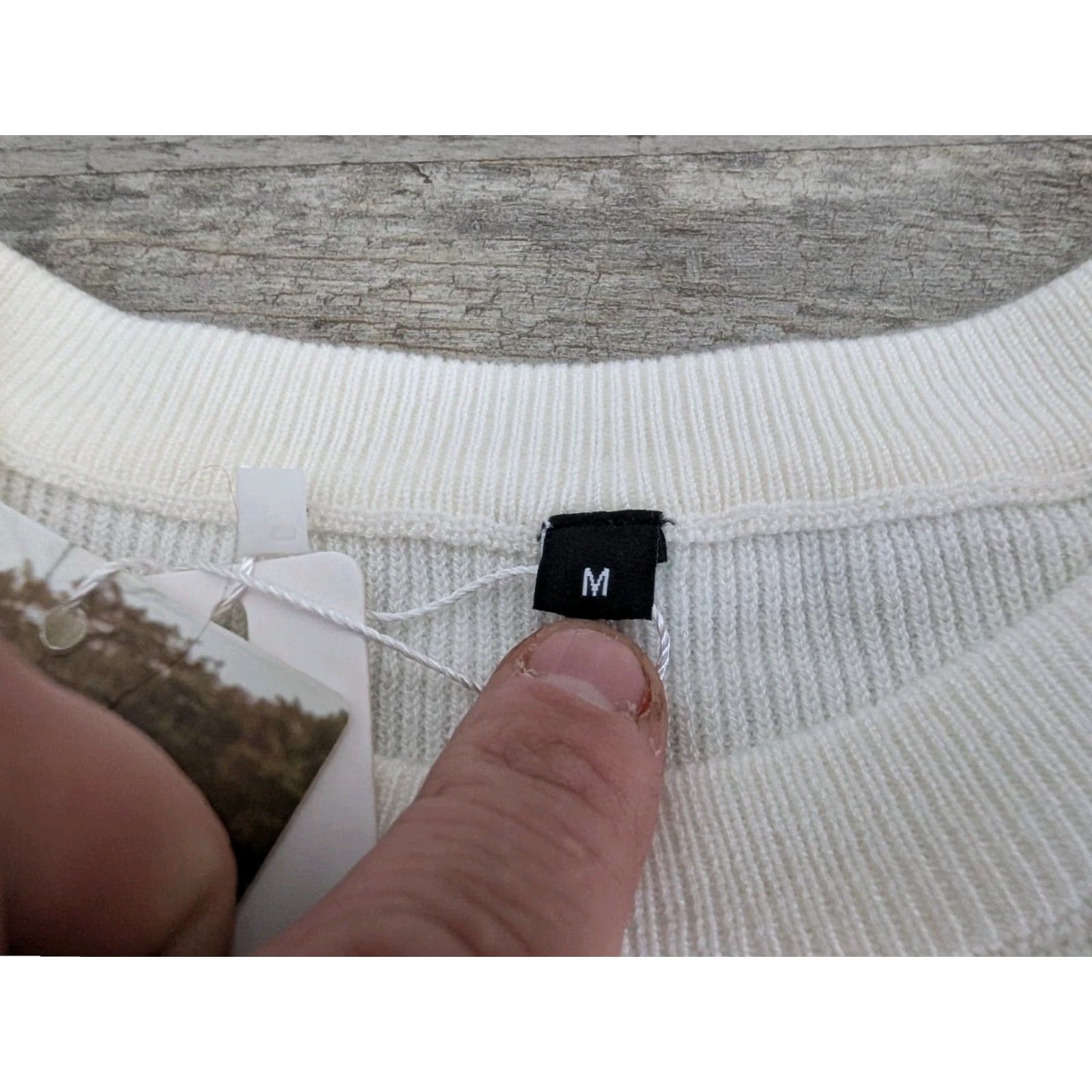 Vintage NWT Arach & Cloz Men’s Sweater White Size Medium Wool Blend Crew Neck Long Sleeve Pullover Knit Solid Size US M / EU 48-50 / 2 - 6 Thumbnail