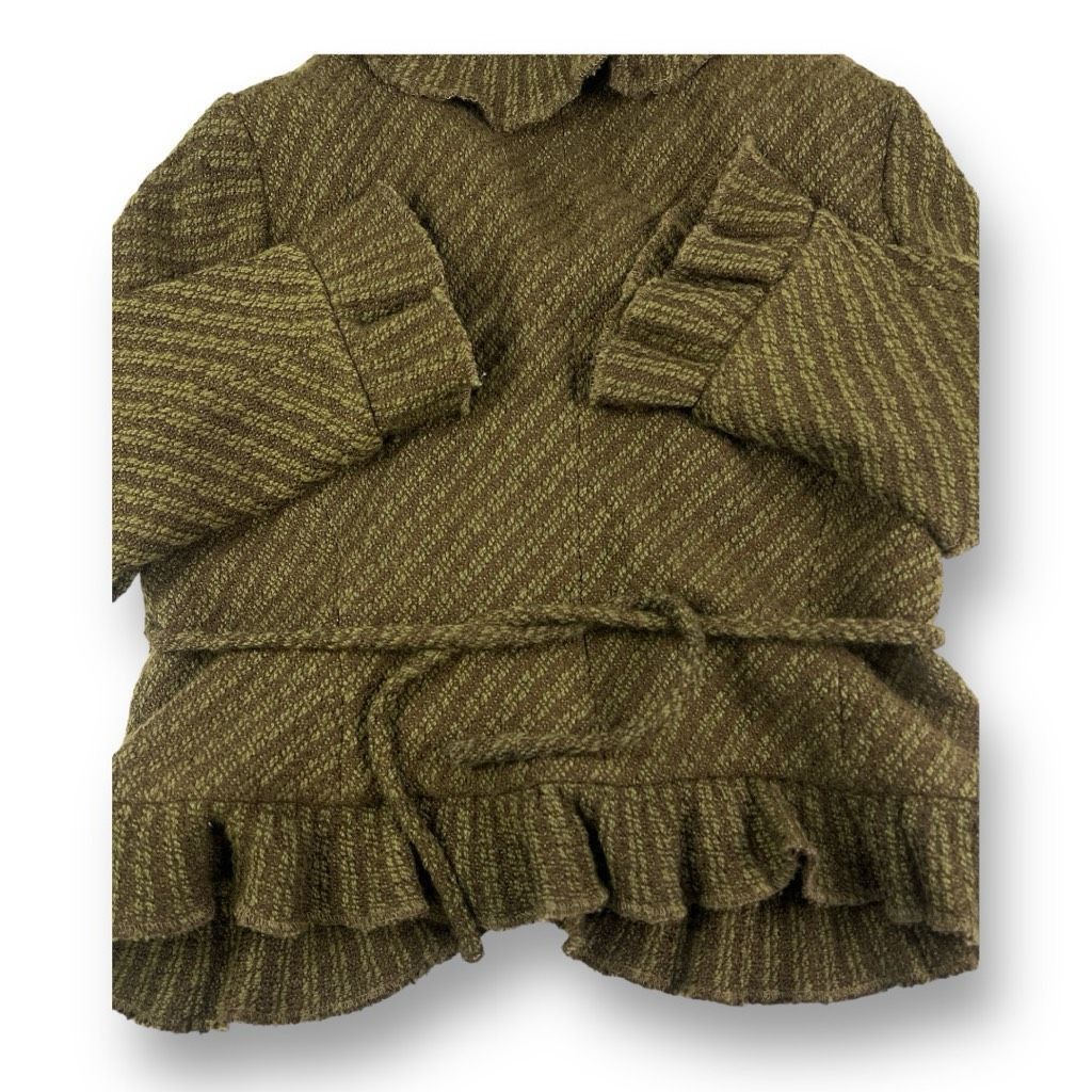 Zara Zara Tweed Ruffle Wool Blend Green Blazer Size Extra Large Size XL / US 12-14 / IT 48-50 - 5 Thumbnail