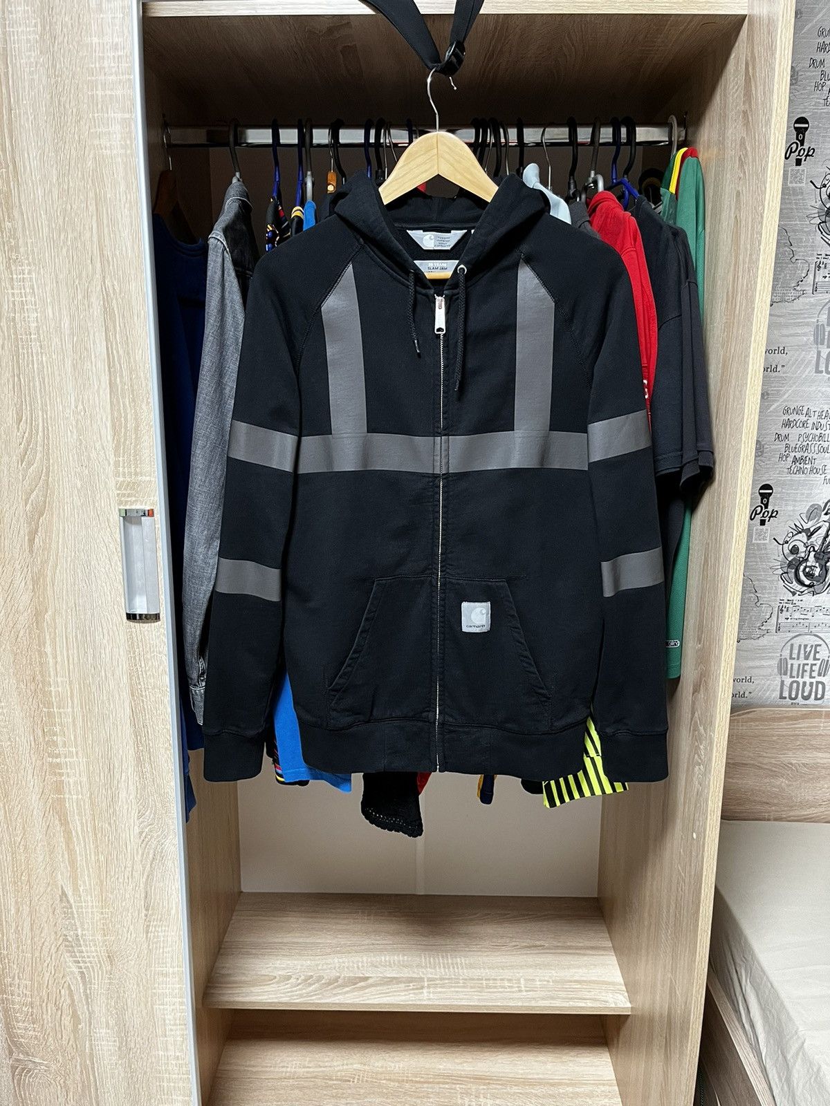 Carhartt × Carhartt Wip × Slam Jam 🔥 Carhartt X Slam Jam Anniversary Reflective Workwear Hoodie Size US S / EU 44-46 / 1 - 5 Thumbnail