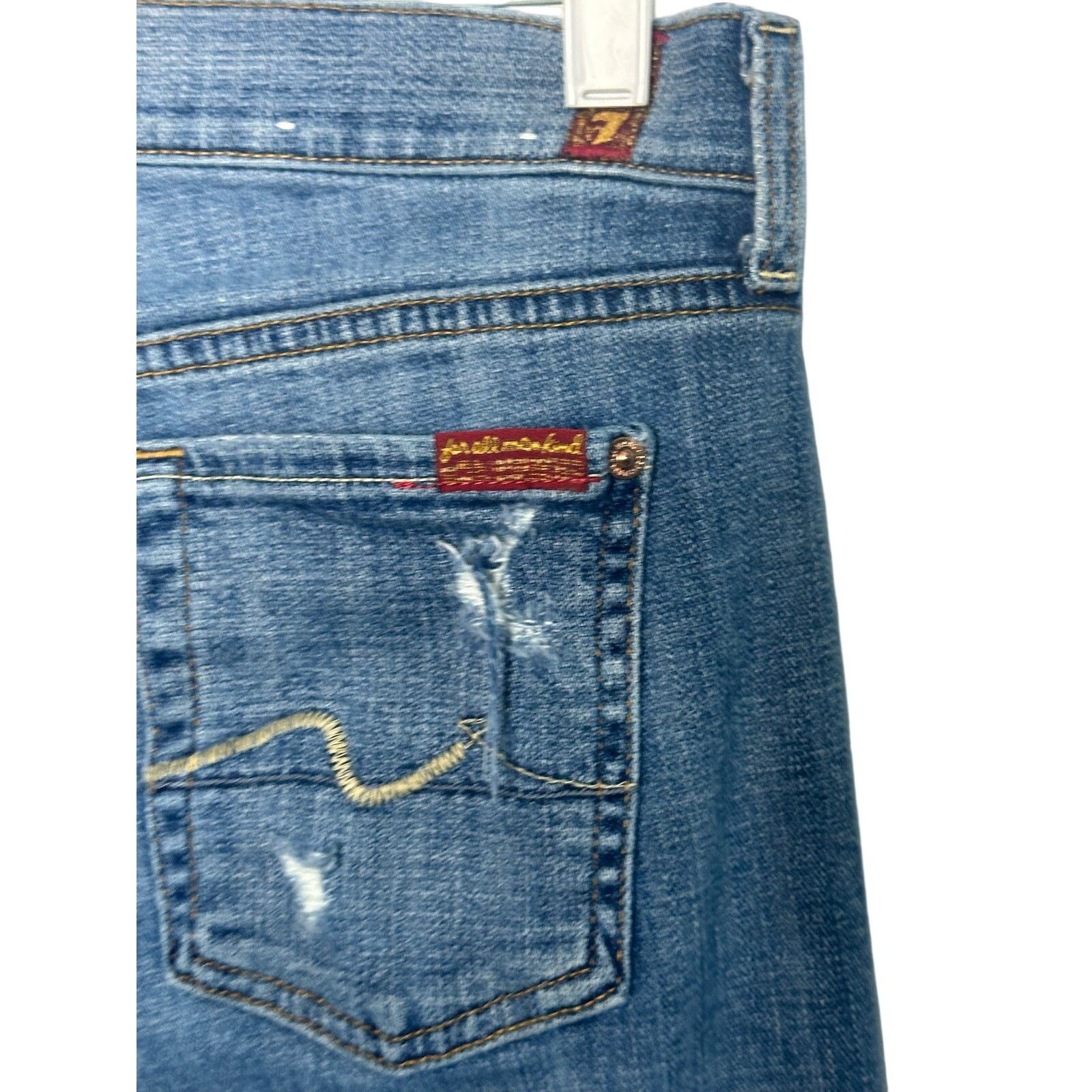 7 For All Mankind 7 for all mankind Josefina boyfriend button fly jeans size 0 Size 25" / US 0 / IT 36 - 9 Thumbnail