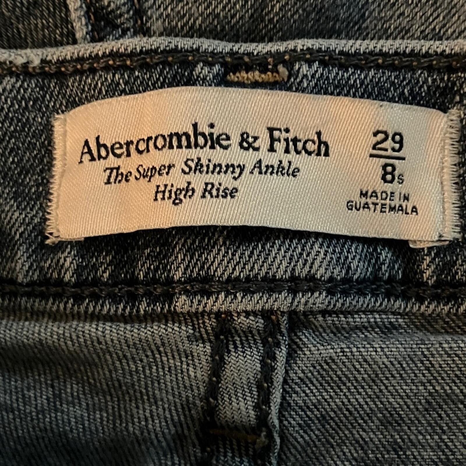 Abercrombie & Fitch Abercrombie & Fitch Light Blue Distressed Skinny Jeans Size 30" / US 8 / IT 44 - 4 Thumbnail