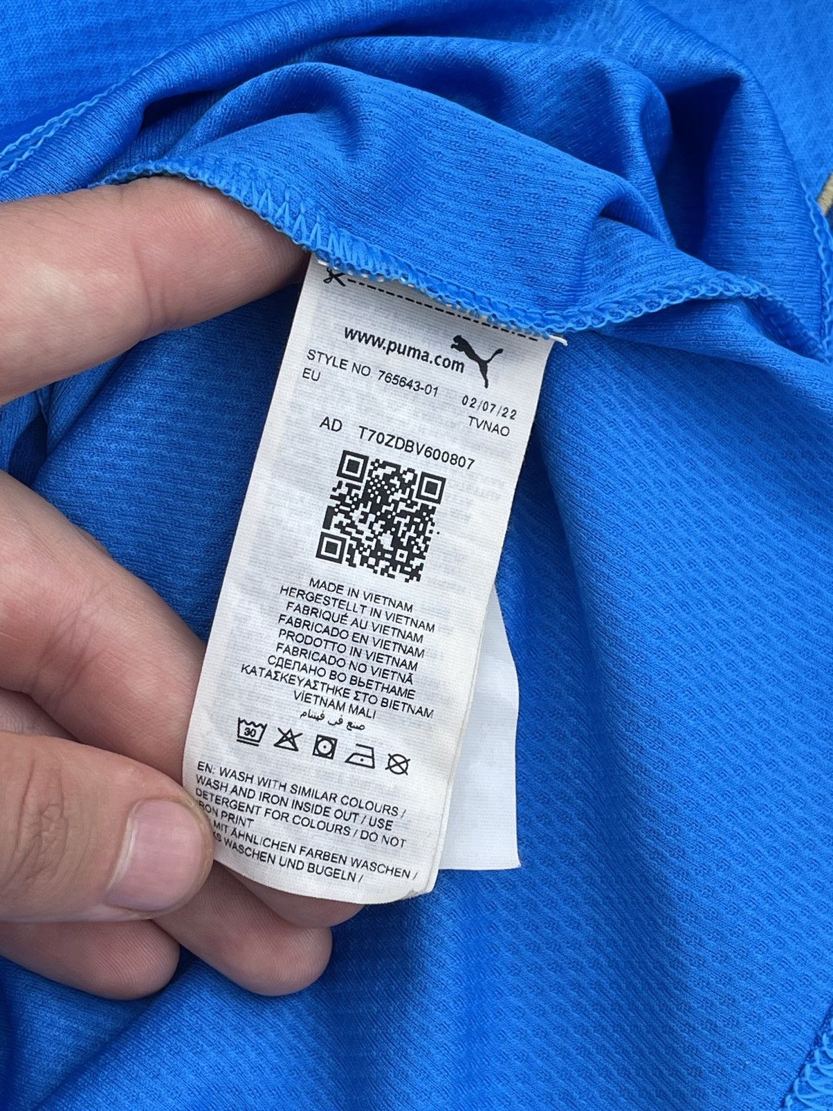 Puma 2022 Puma Italia Blue soccer jersey Size US M / EU 48-50 / 2 - 10 Thumbnail