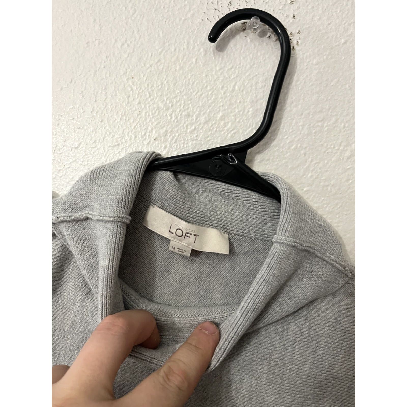 Loft LOFT Gray Turtleneck Cotton Blend Sweater Women M Size M / US 6-8 / IT 42-44 - 2 Thumbnail