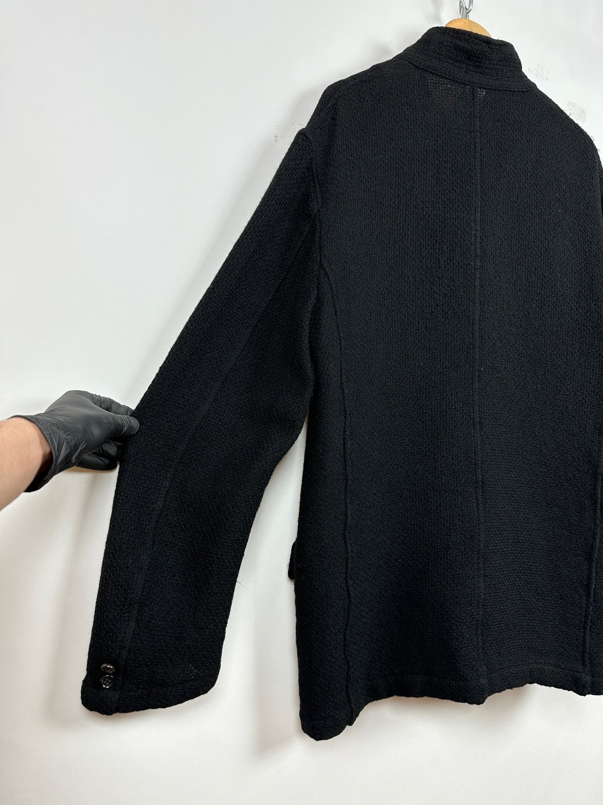 Comme des Garcons AD2002 Vintage Comme Des Garcons Homme Wool Knit Coat Jacket Size US M / EU 48-50 / 2 - 17 Thumbnail