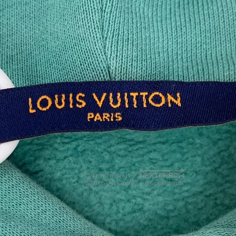 Louis Vuitton Louis Vuitton Lake green pin logo embroidered cotton hoode Size US M / EU 48-50 / 2 - 5 Thumbnail