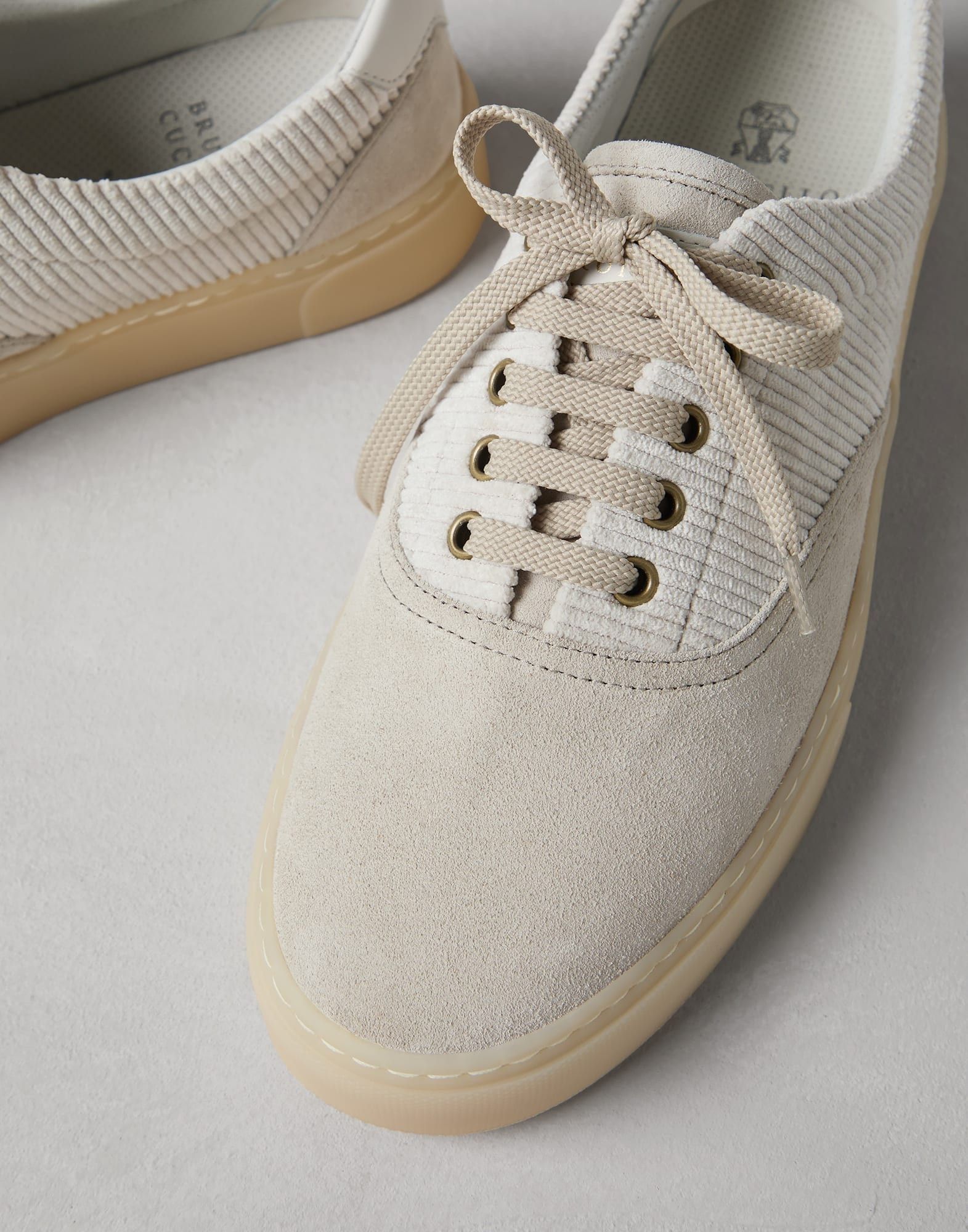 Brunello Cucinelli o1la1rc1a1025 Low-Top Sneakers in Beige Size US 10 / EU 43 - 3 Thumbnail