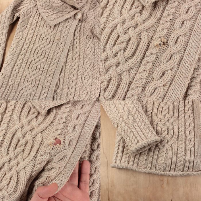 Aran Co‎wl Neck Tu‎nic‎ Swea‎ter