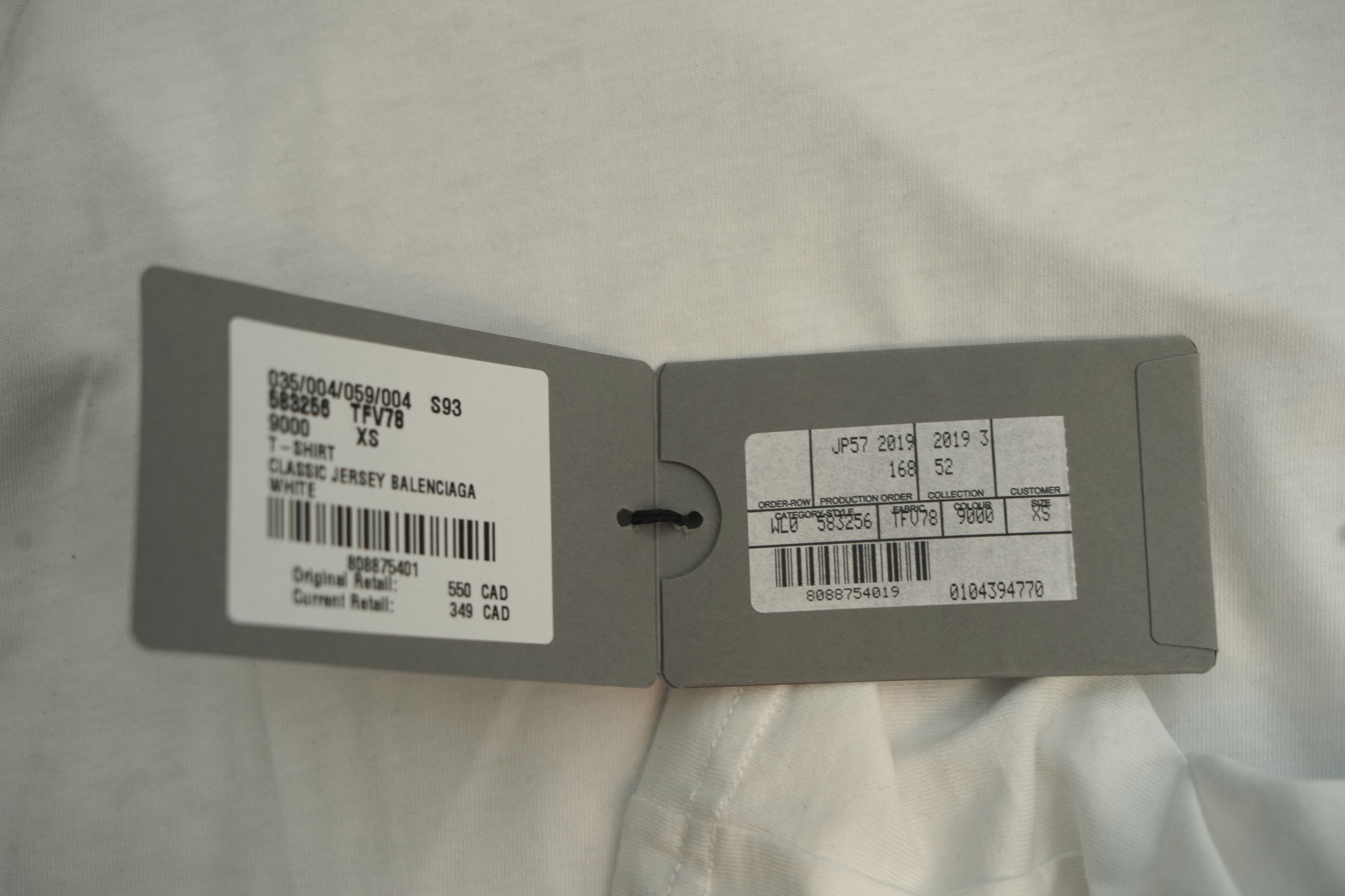 Balenciaga BALENCIAGA T-shirt White 100% Cotton Crew Neck Short Sleeves Size XS / US 0-2 / IT 36-38 - 6 Thumbnail
