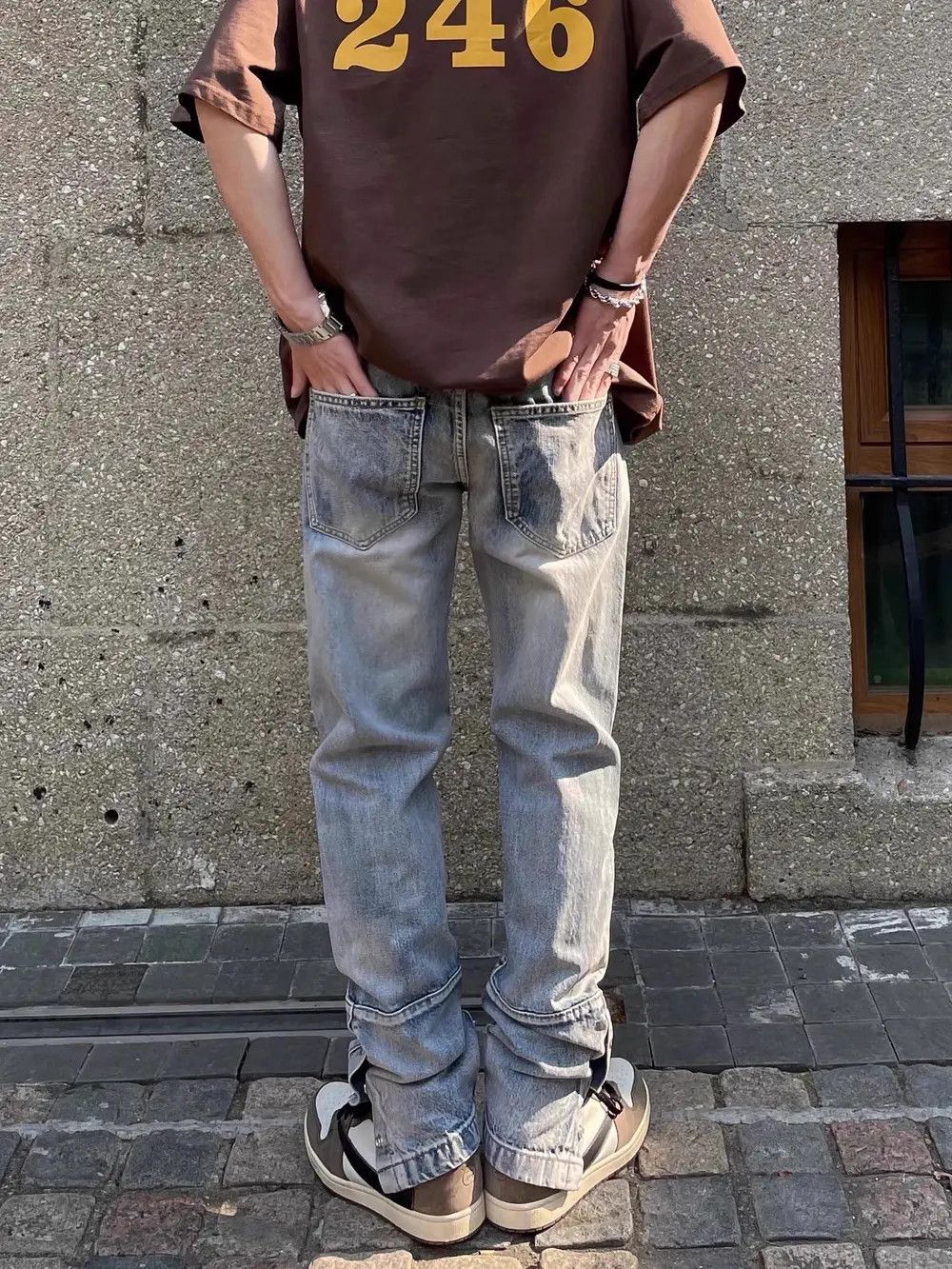 Japanese Brand × Vintage Hip hop straight leg washed distressed jeans Size US 32 / EU 48 - 3 Thumbnail
