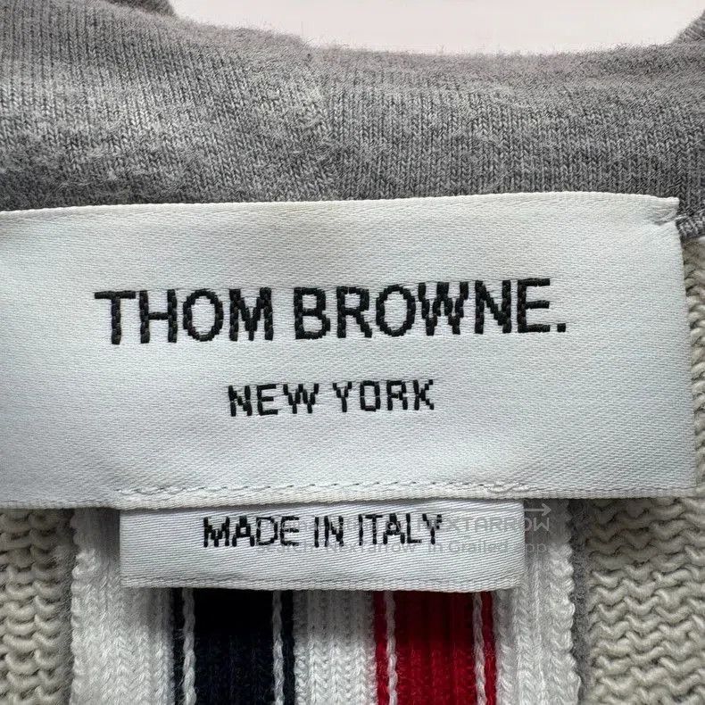 Thom Browne Thom Browne Gray Zip Hoodie with Stripes. Size US S / EU 44-46 / 1 - 6 Thumbnail