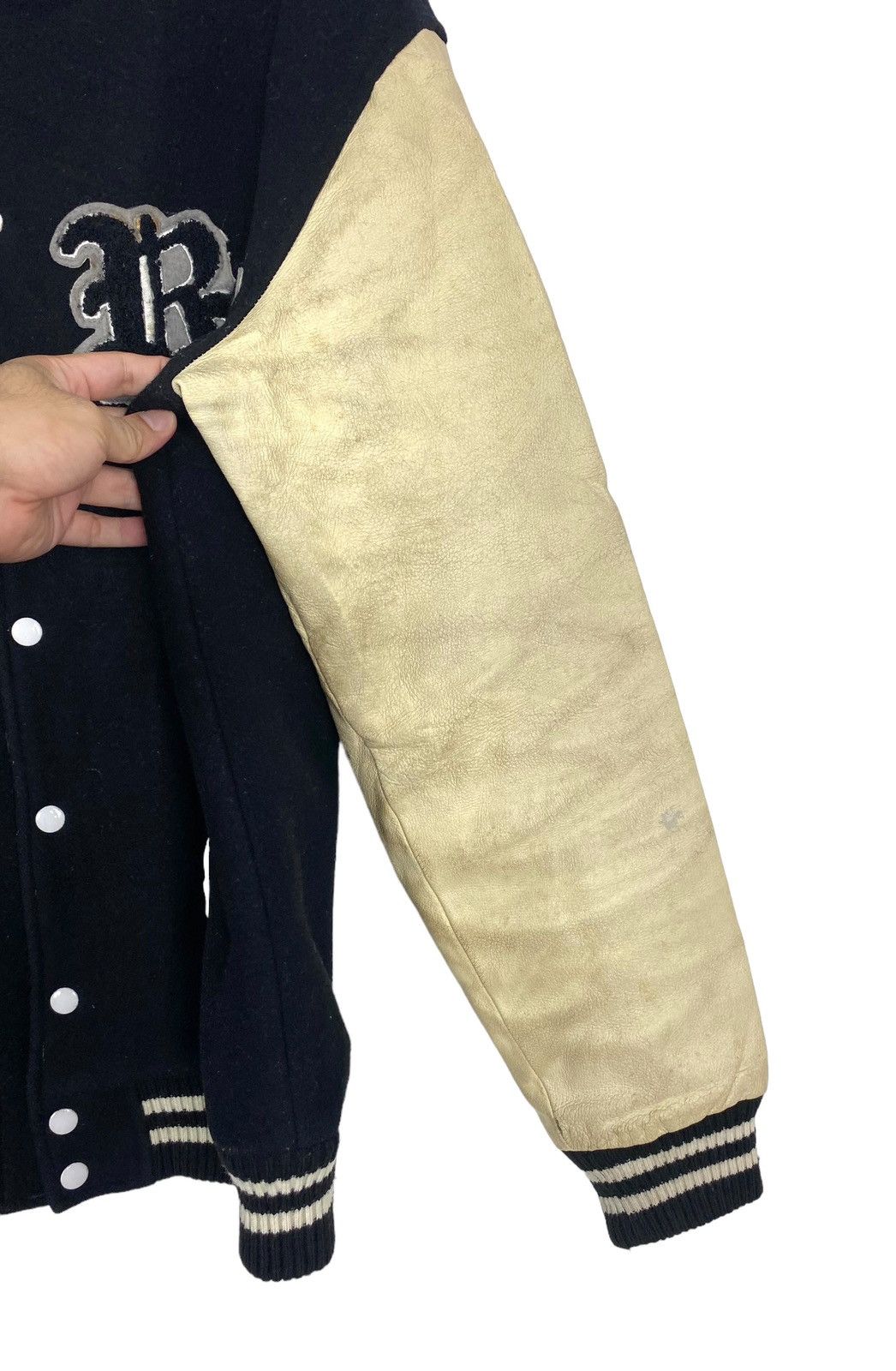 Vintage Rare‼️ Vintage Real Words Wool Cowhide Varsity Size US M / EU 48-50 / 2 - 10 Thumbnail