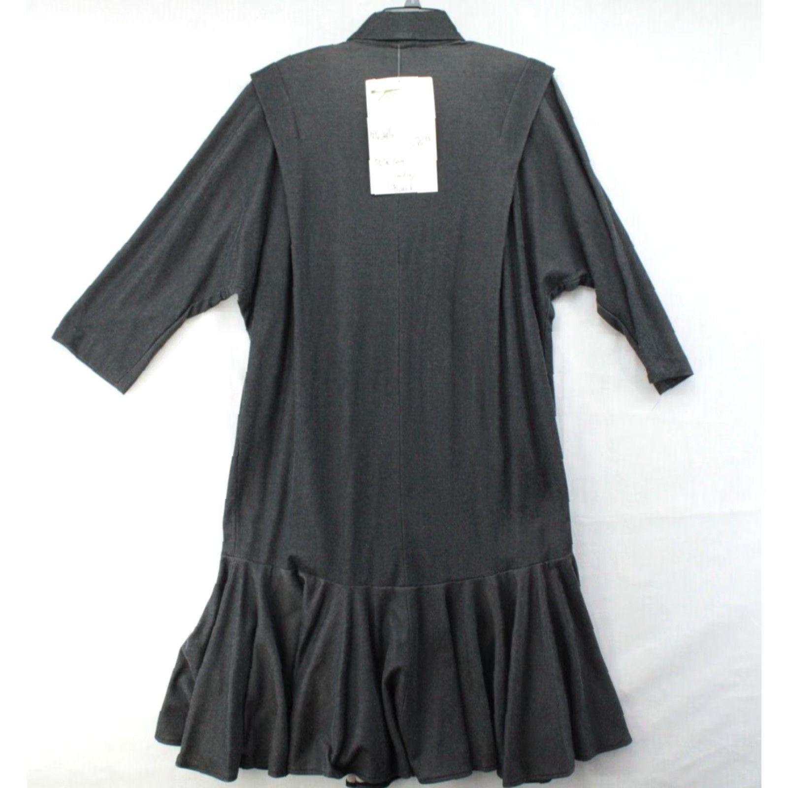 Vintage VINTAGE Tribute Dress Women 14 Black Long Sleeve Whimsigoth Shoulder Pads NWT USA Size XL / US 12-14 / IT 48-50 - 7 Thumbnail