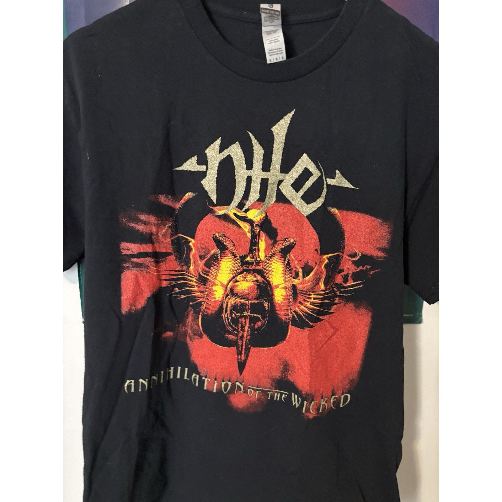 The Unbranded Brand Nile Annihilation Of The Wicked 2005 Tour Heavy Metal T Size US M / EU 48-50 / 2 - 6 Thumbnail