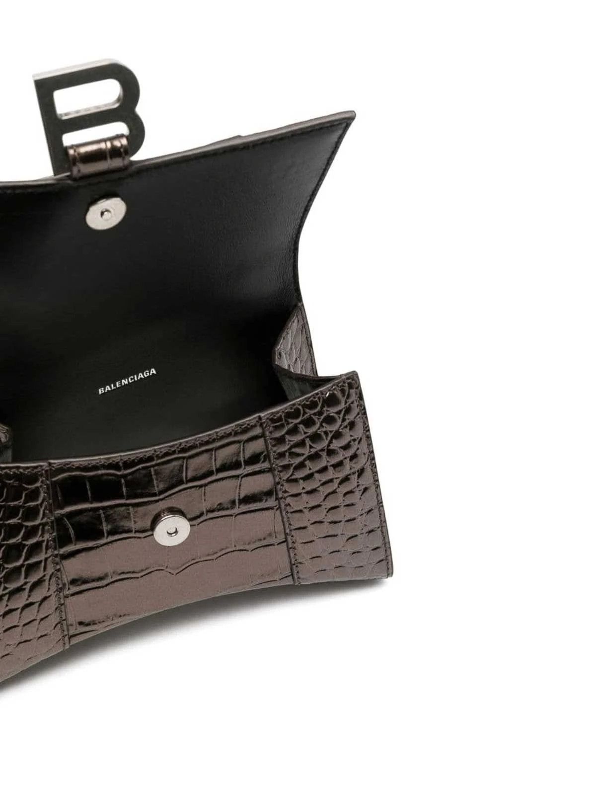 Balenciaga o1mt1gz0824 Size: OS / Hourglass XS Handbag Crocodile Size ONE SIZE - 6 Thumbnail