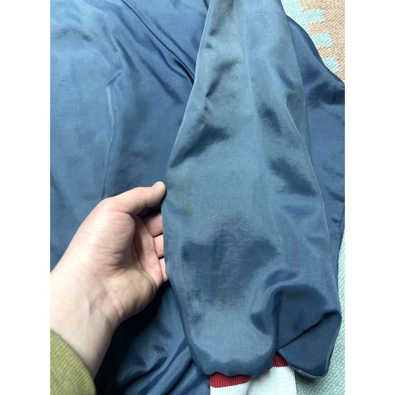 Vintage VINTAGE 80s satin bomber jacket nylon pullover 1/2 zip lined mens 3XL blue jacket satin nylon bomber 80s 90s Honig’s Mens Blue 3XL Zip Jacket Size US XXL / EU 58 / 5 - 7 Thumbnail