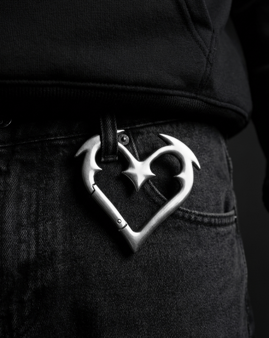 Japanese Brand Goth Heart Carabiner Size ONE SIZE - 1 Thumbnail