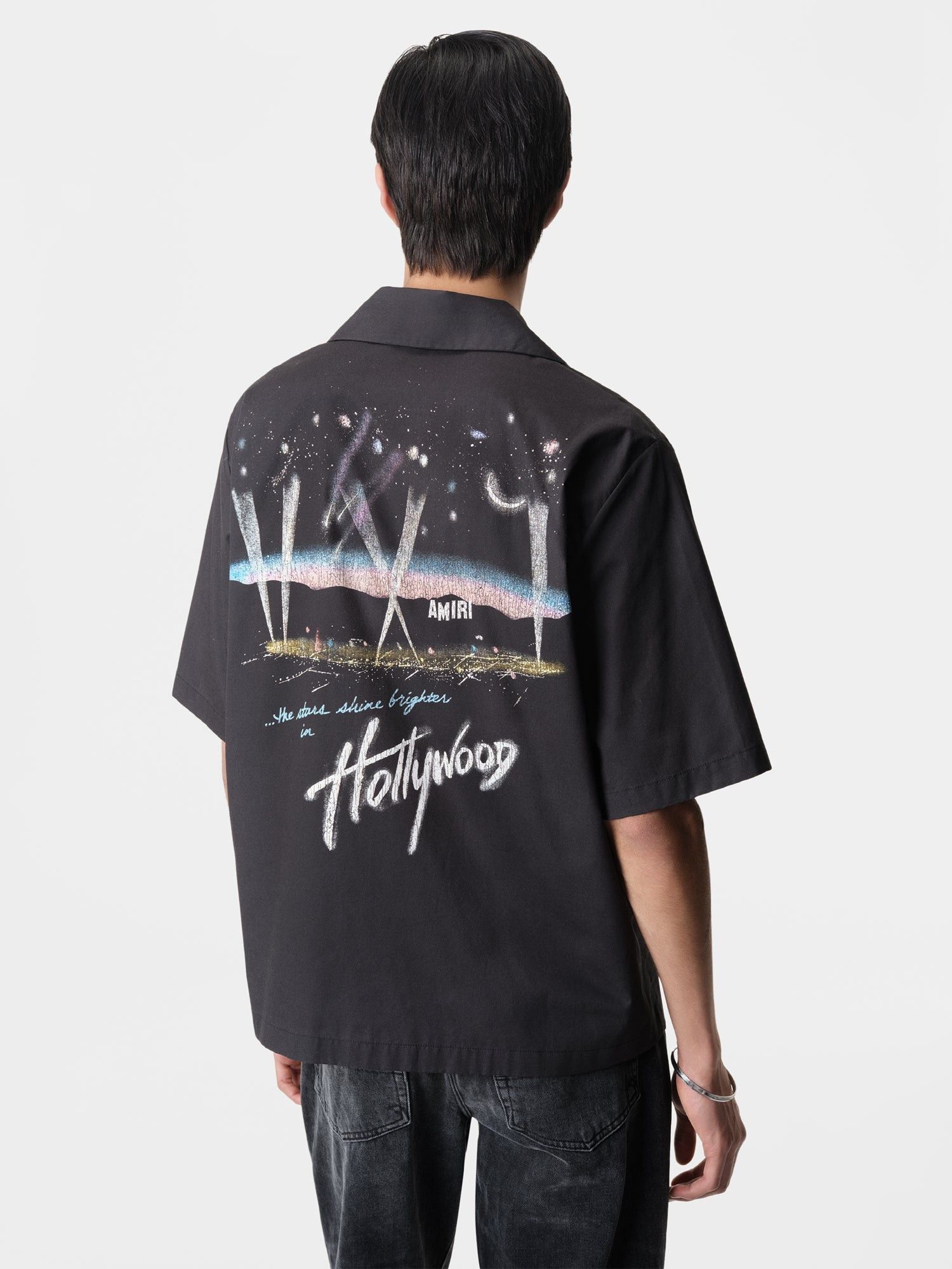 Amiri o1orln1025 Hollywood Lights Camp Shirt in Black Size US S / EU 44-46 / 1 - 4 Thumbnail