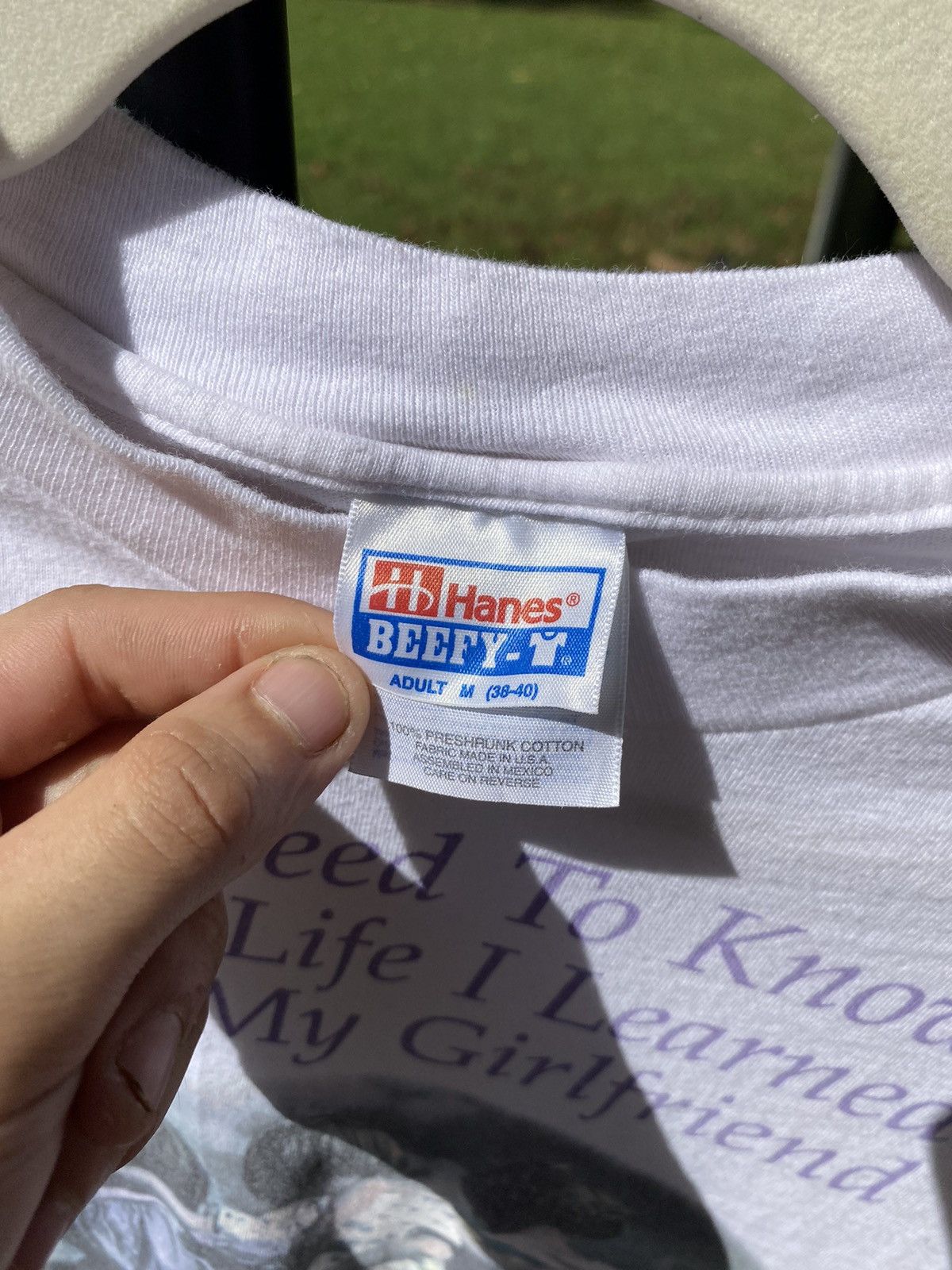 Other Vintage 90s White Girlfriend Quote Graphic Print Tee Medium Size US M / EU 48-50 / 2 - 7 Thumbnail