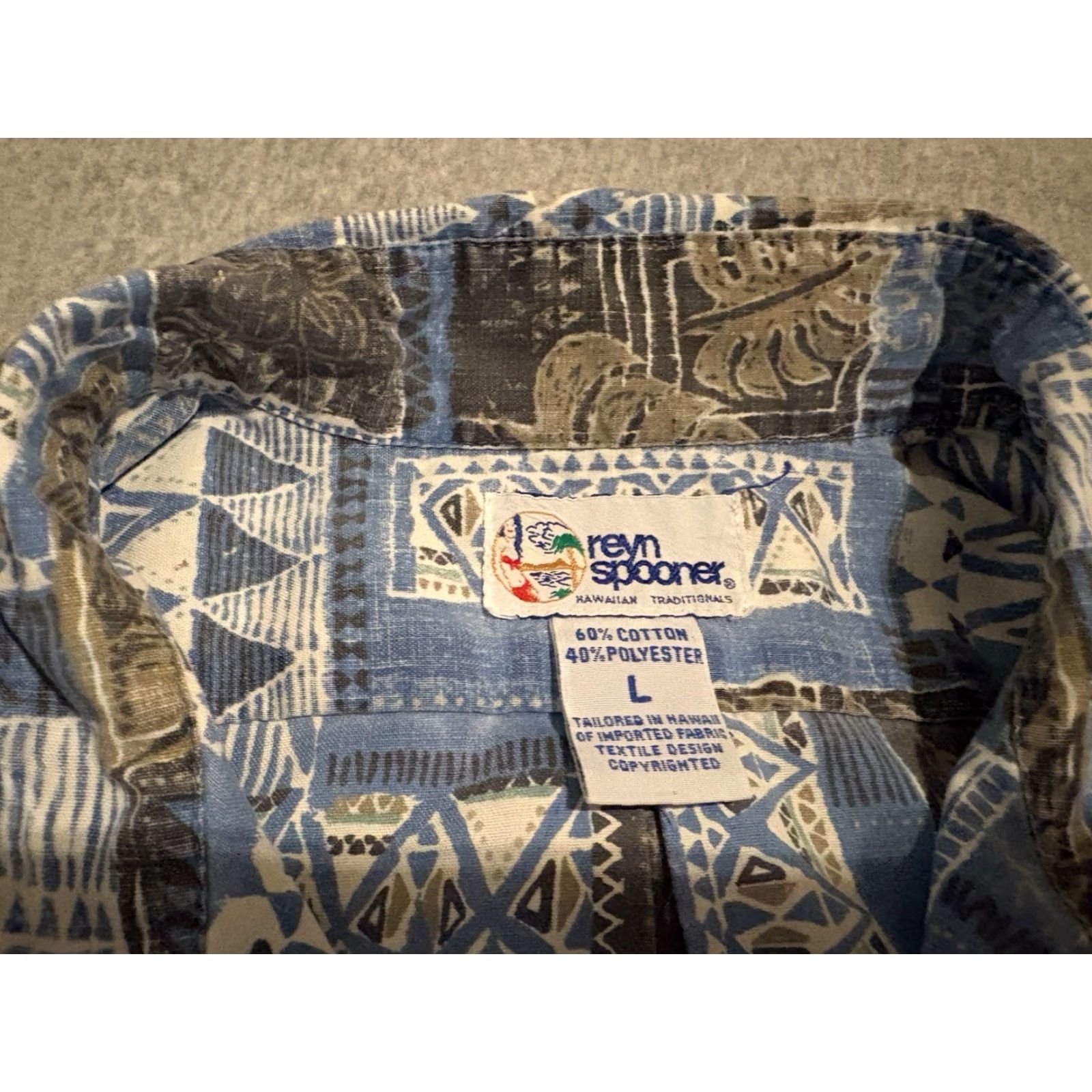 Reyn Spooner Reyn Spooner Hawaiian Shirt Mens Large Blue Floral Half Button Up Pullover Short Sleeve Cotton Polyester Size US L / EU 52-54 / 3 - 2 Thumbnail