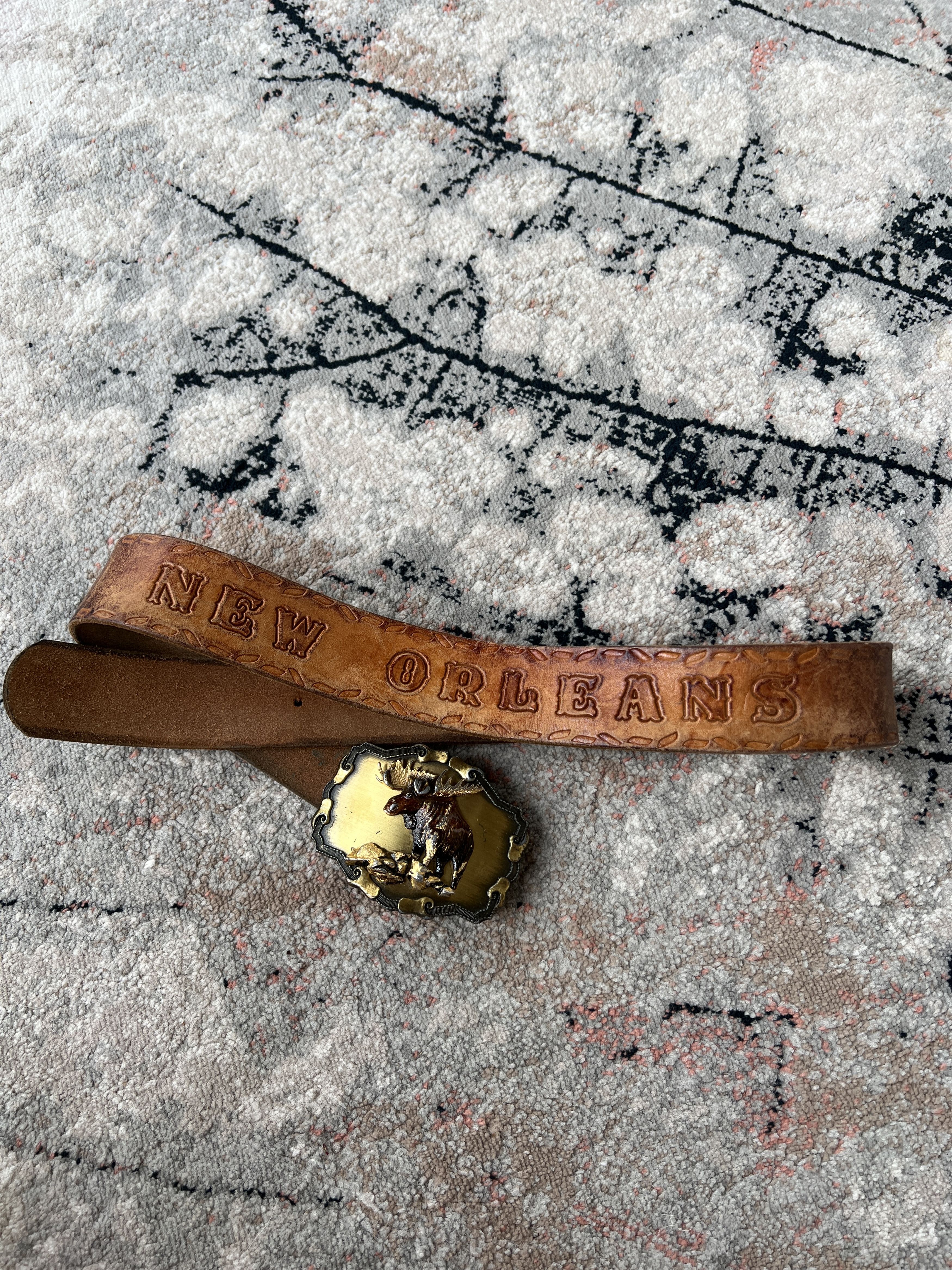 Leather New Orleans Leather Belt Size ONE SIZE - 1 Thumbnail