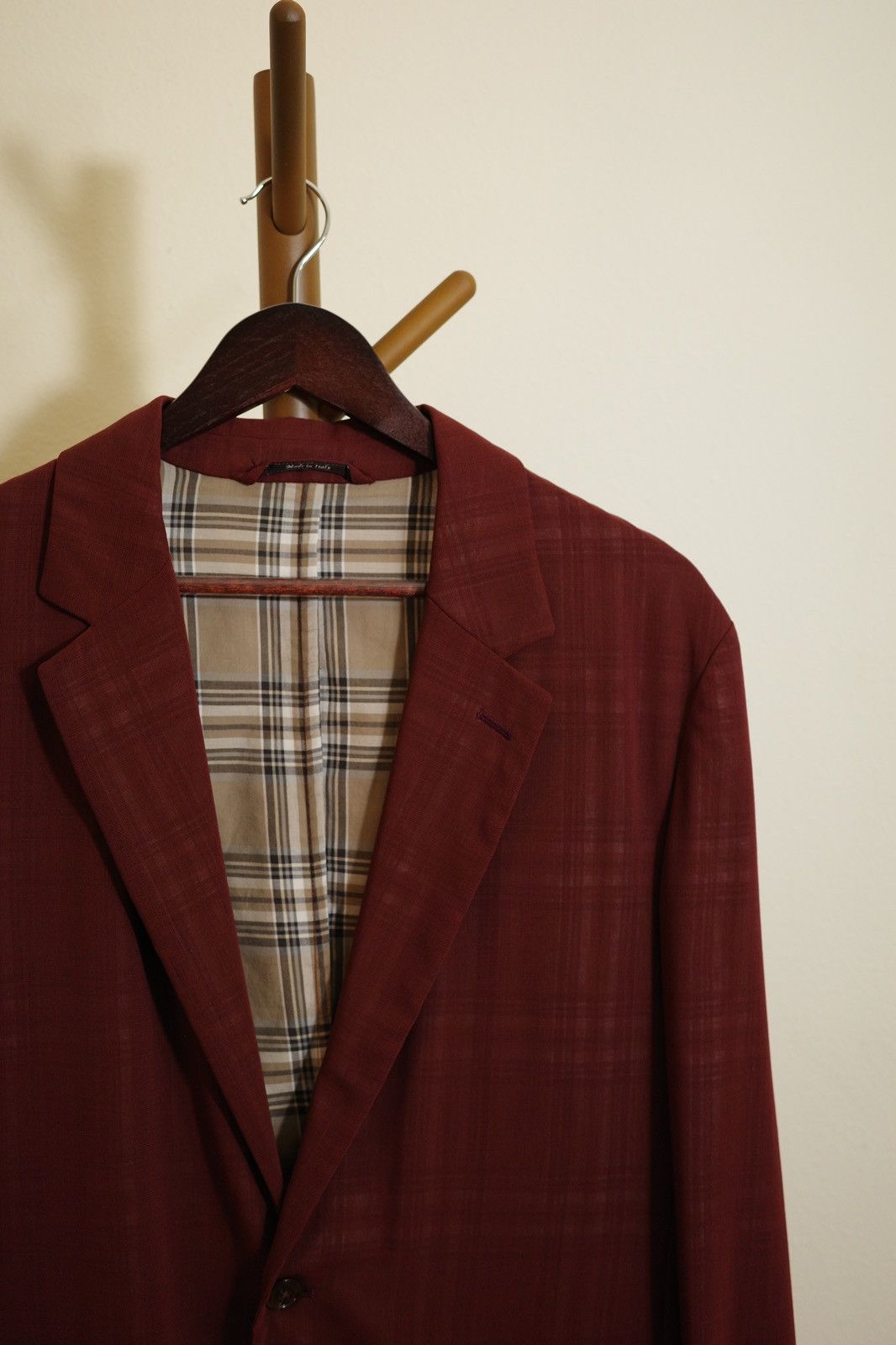 Maison Margiela Maison Margiela red wool and linen blazer Size 48R - 1 Thumbnail