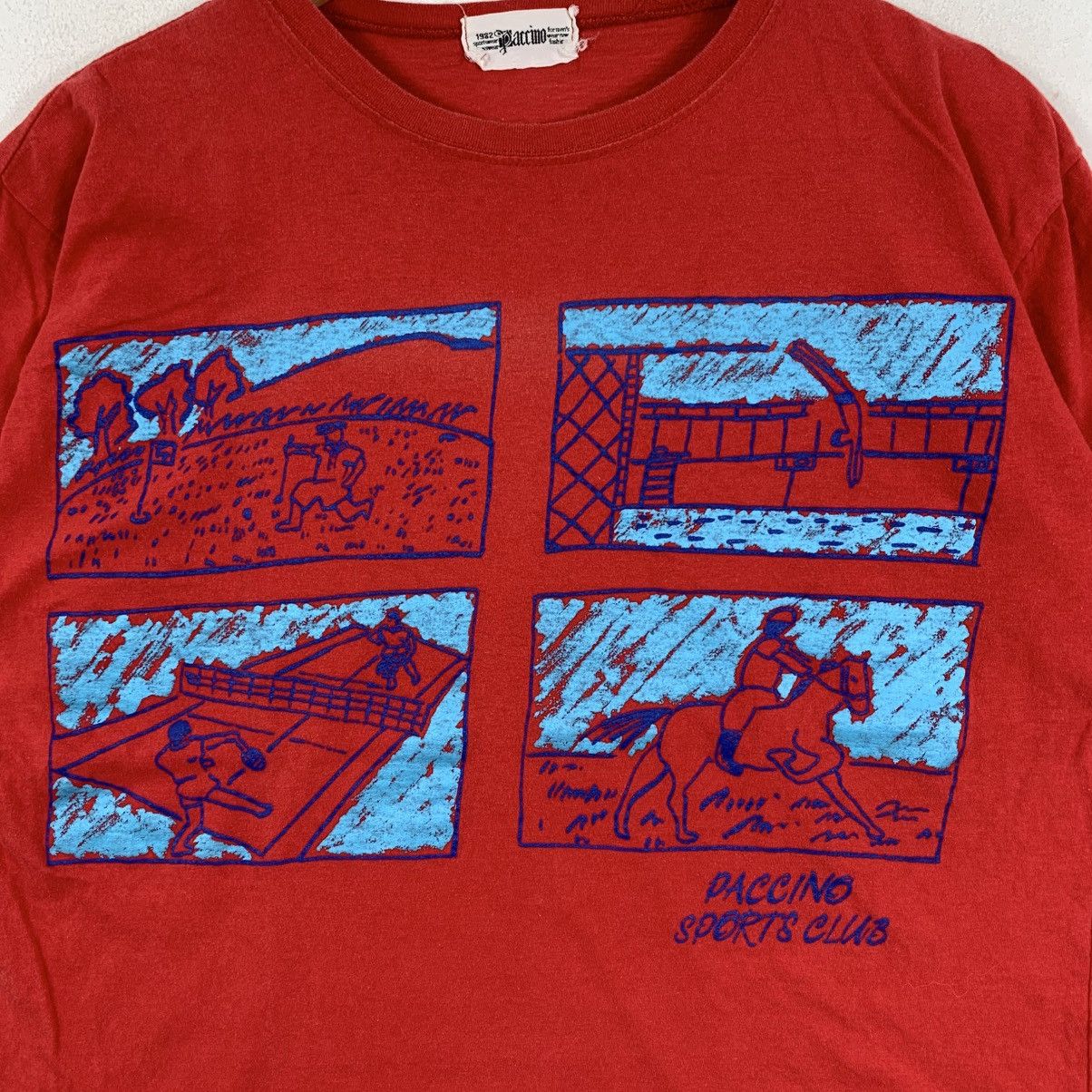 Vintage Vintage 1982 PACCINO SPORTS CLUB Japanese Brand Tshirt Size US M / EU 48-50 / 2 - 4 Thumbnail