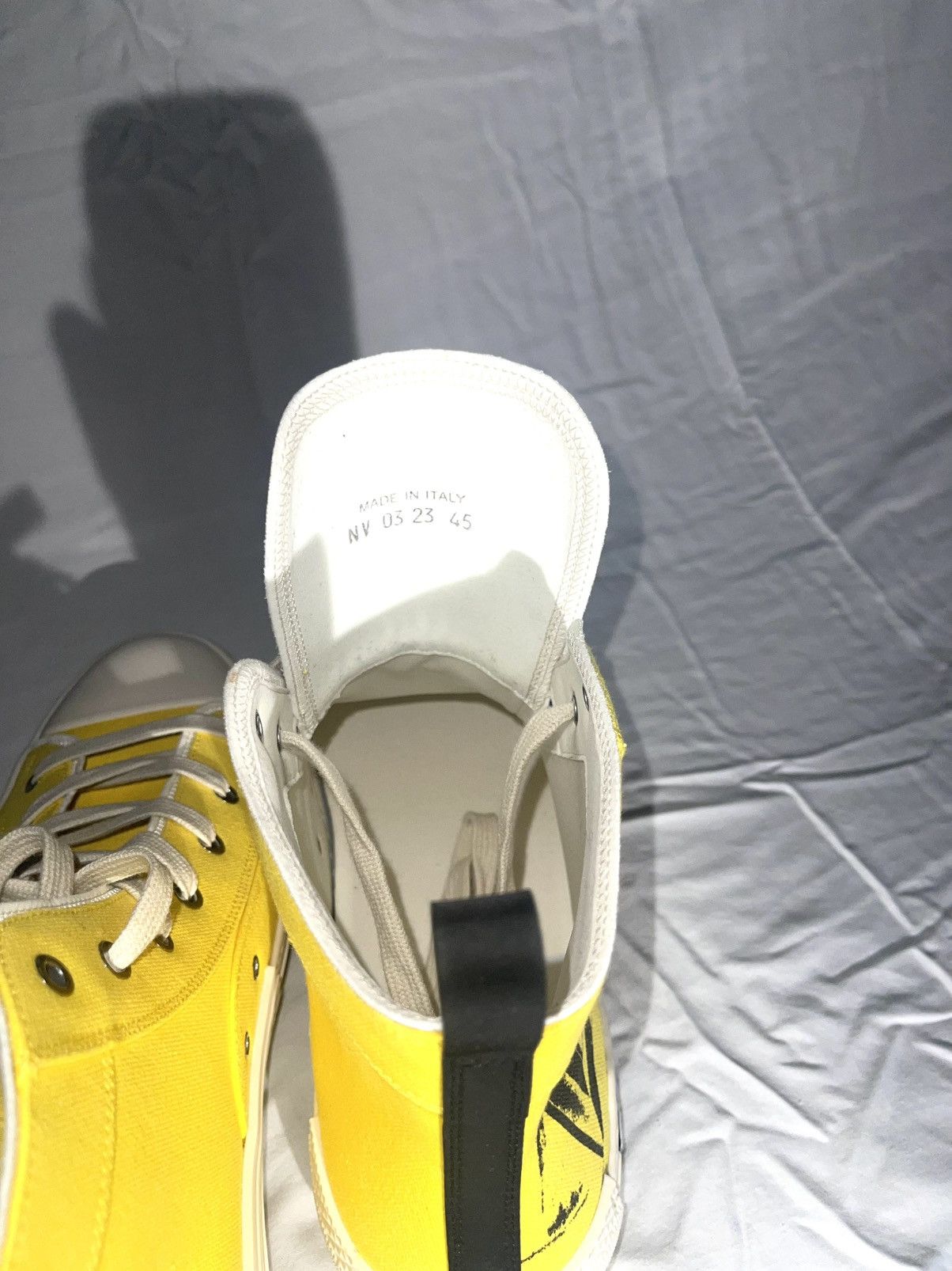 Dior Dior B23 High Top Yellow Astero-Dior Size US 12 / EU 45 - 9 Thumbnail