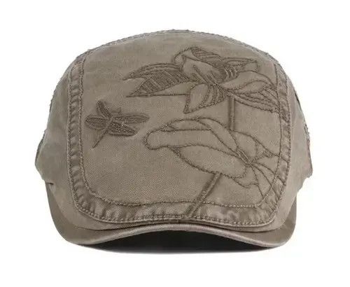 High Sport × Japanese Brand Y2k embroidery lotus berets hat cap beanie Size ONE SIZE - 1 Thumbnail