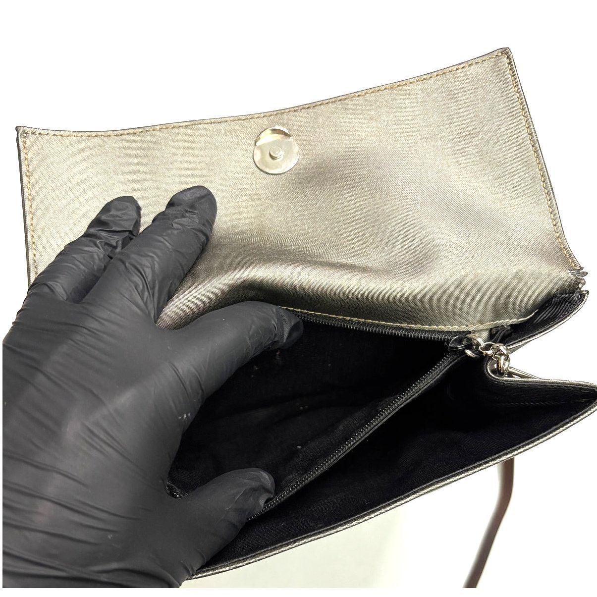 Paloma Picasso Rare | Vintage PALOMA PICASSO Metallic Fabric Crossbody Bag Size ONE SIZE - 9 Thumbnail