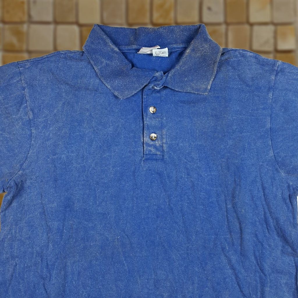 Vintage VINTAGE Whang Polo Shirt Men Gray Blue 90s Grunge Surf Sports Collared Short Sleeve Shirt Size US M / EU 48-50 / 2 - 1 Thumbnail
