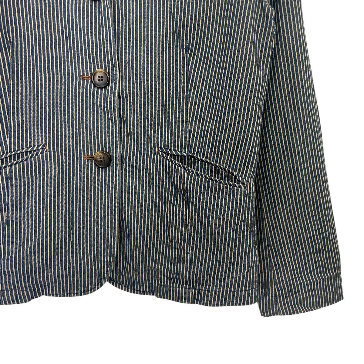 20471120 Vintage Dgrace Hickory Stripe Coat Jacket Size M / US 6-8 / IT 42-44 - 4 Thumbnail