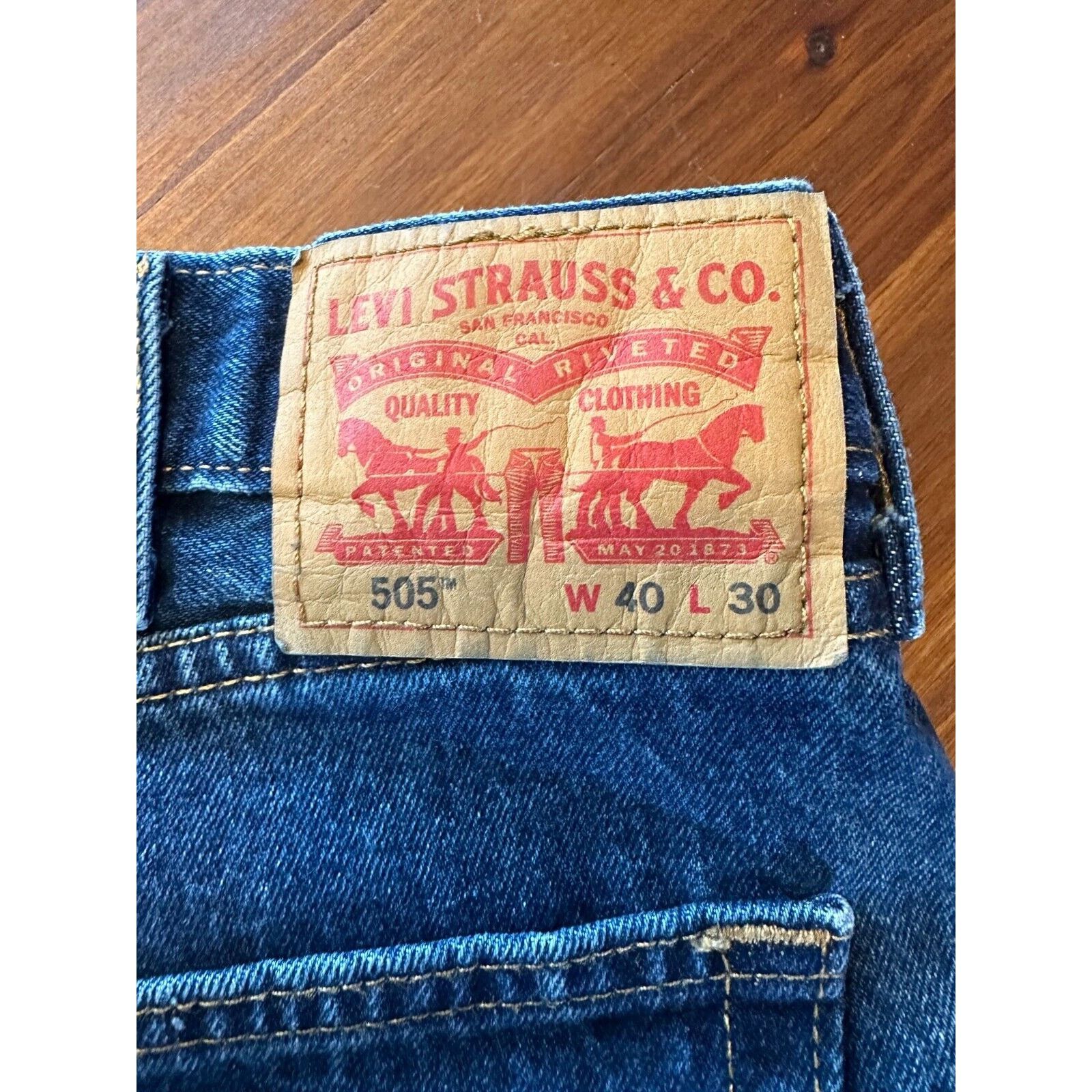 Levi's Levis 505 Classic Straight Leg Fit 40x30 Dark Blue Wash Size US 40 / EU 56 - 3 Thumbnail