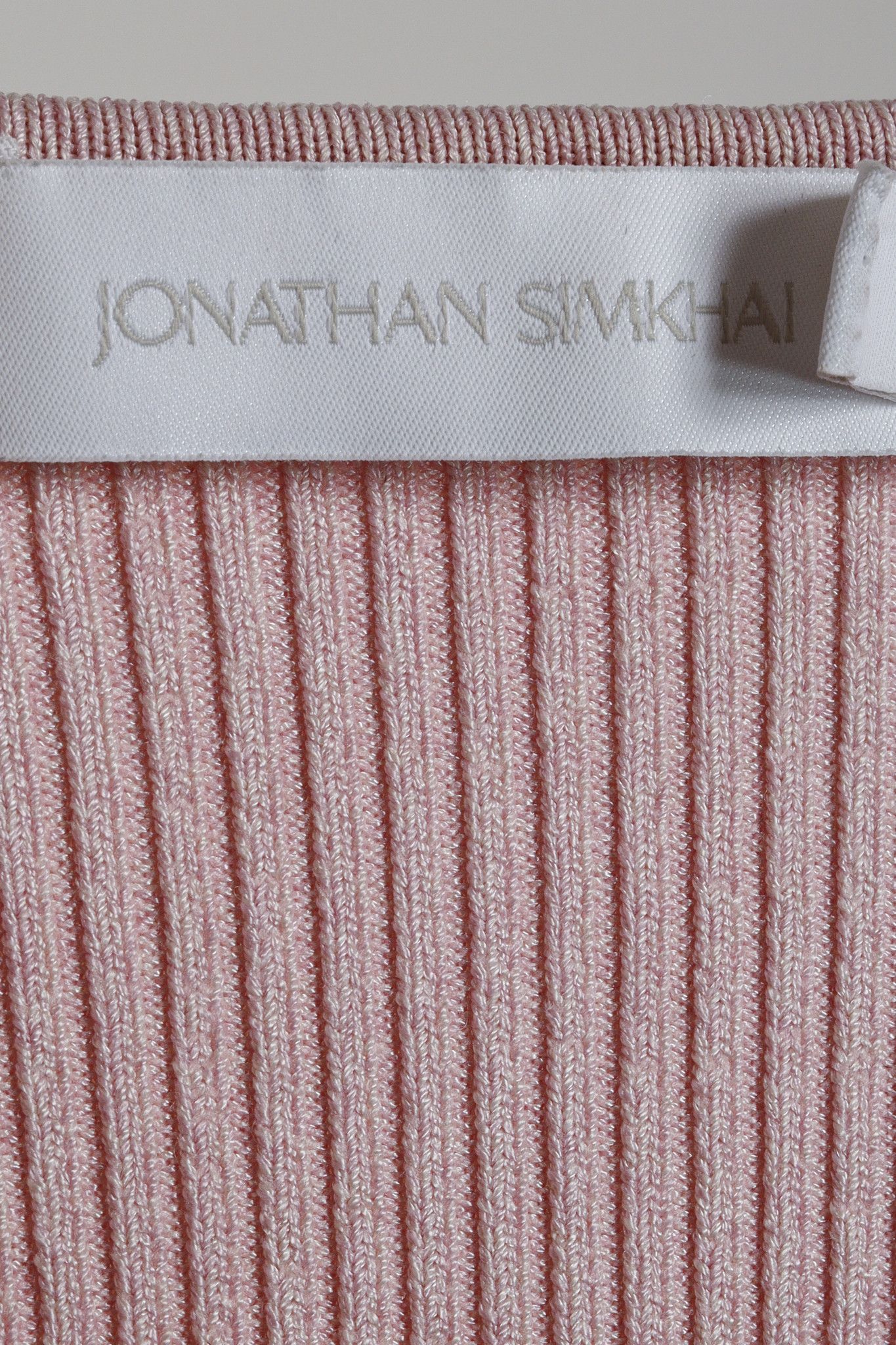 Jonathan Simkhai Jonathan Simkhai Pink Ribbed Sweetheart Top Size S / US 4 / IT 40 - 4 Thumbnail