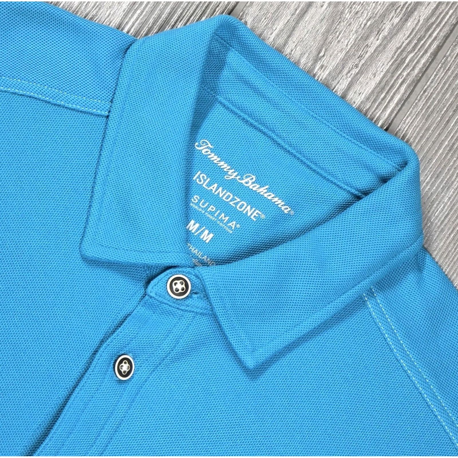 Tommy Bahama Tommy Bahama Costa Wave Camp Shirt Blue Men's M Short-Sleeve Knit Button-Up Size US M / EU 48-50 / 2 - 5 Thumbnail