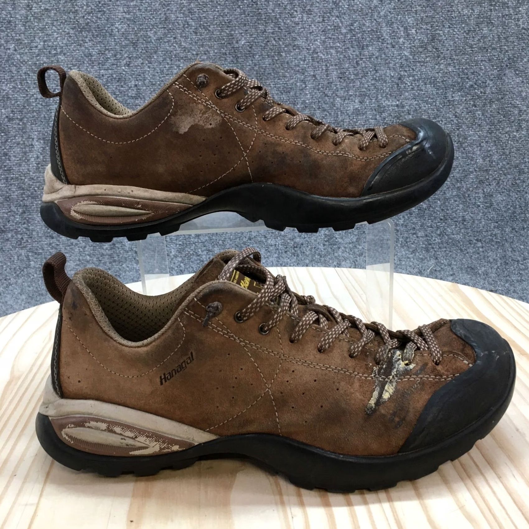 Vintage Hanagal Evoque Hiking Sneakers Mens 8.5 Brown Suede Lace Up Low Top Casual Shoes Size US M / EU 48-50 / 2 - 2 Thumbnail
